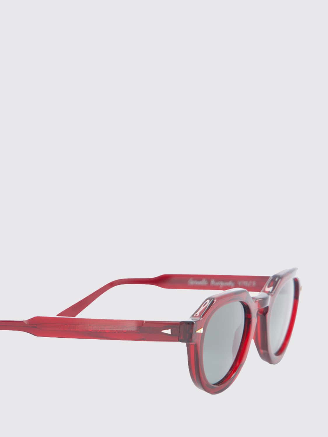 AHLEM SUNGLASSES: Grenelle Rounded Acetate Sunglasses Ahlem with Gradient Lenses, Red - Img 3