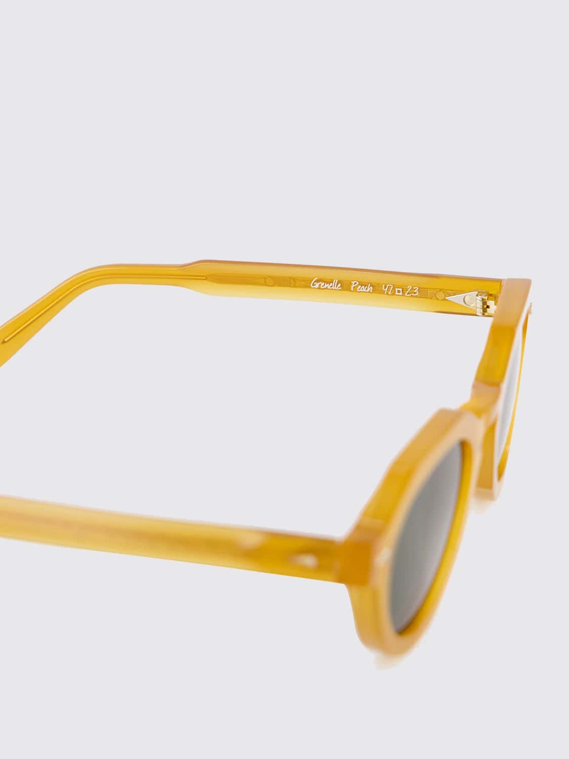AHLEM SUNGLASSES: Grenelle Rounded Acetate Sunglasses Ahlem with Gradient Lenses, Peach - Img 3