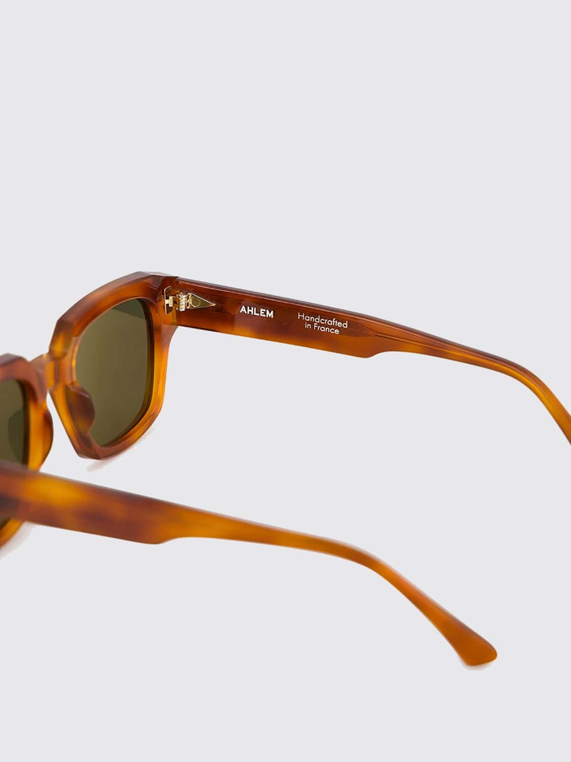 AHLEM SUNGLASSES: Rivoli Aviator Nylon Sunglasses Ahlem with Gold-Plated Details, Orange - Img 4