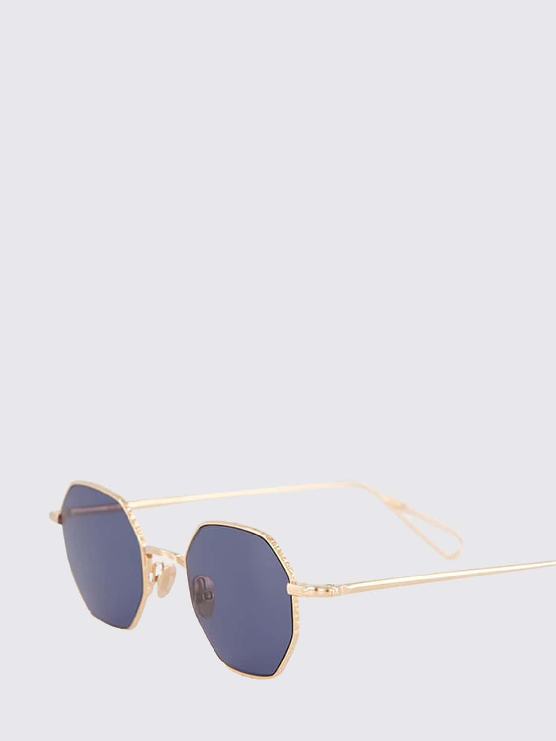 AHLEM SUNGLASSES: Trocadero Gold-Plated Metal Sunglasses Ahlem with Contrast Bridge, Gold - Img 3