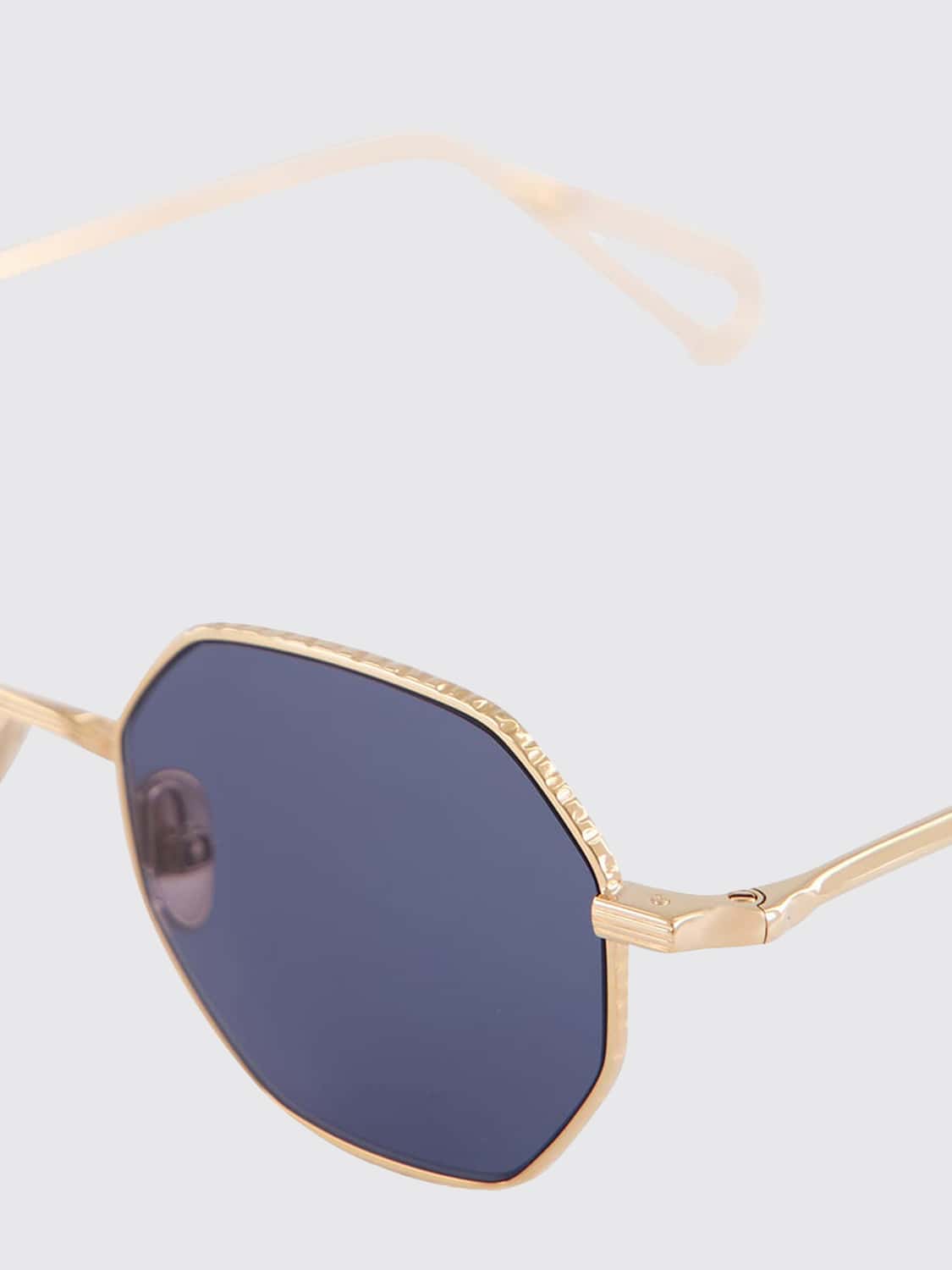 AHLEM SUNGLASSES: Trocadero Gold-Plated Metal Sunglasses Ahlem with Contrast Bridge, Gold - Img 4