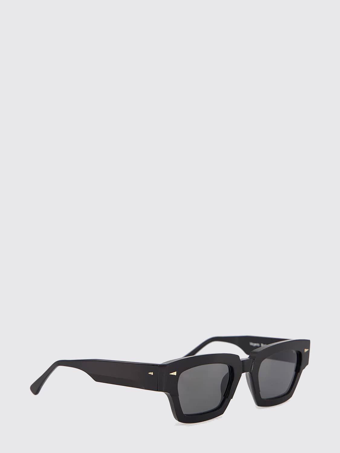 AHLEM SUNGLASSES: Magenta Cat-Eye Acetate and Metal Sunglasses Ahlem with CR-39 Lenses, Black - Img 1