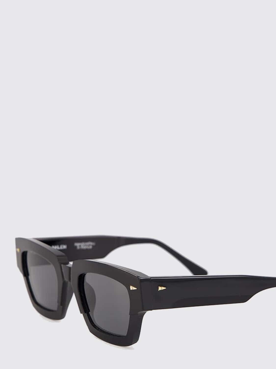 AHLEM SUNGLASSES: Magenta Cat-Eye Acetate and Metal Sunglasses Ahlem with CR-39 Lenses, Black - Img 3