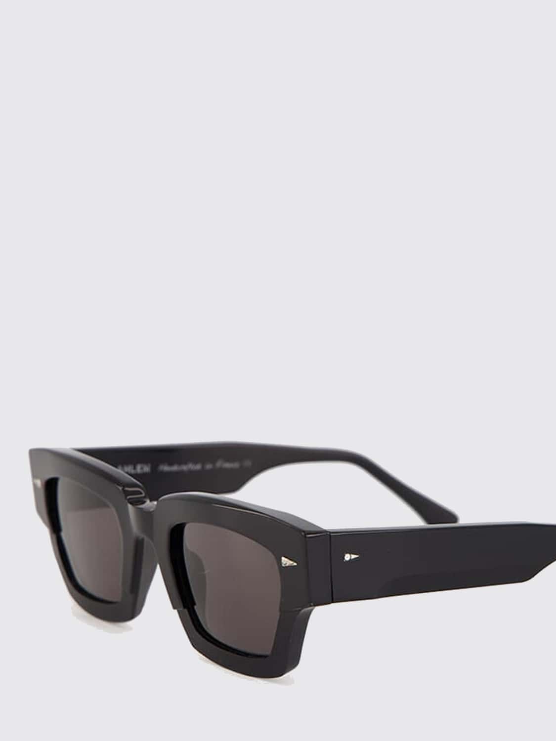 AHLEM OCCHIALI DA SOLE: Occhiali da sole Villette Ahlem rettangolari in acetato con dettagli placcati oro, Nero - Img 3