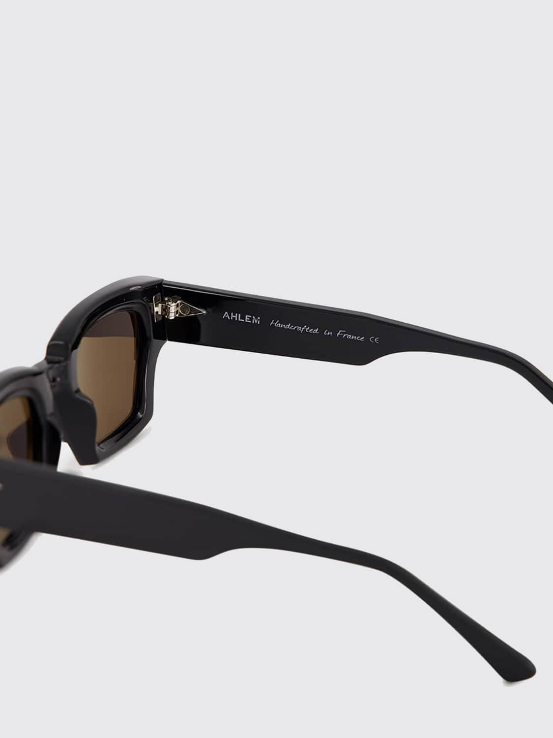 AHLEM OCCHIALI DA SOLE: Occhiali da sole Villette Ahlem rettangolari in acetato con dettagli placcati oro, Nero - Img 4