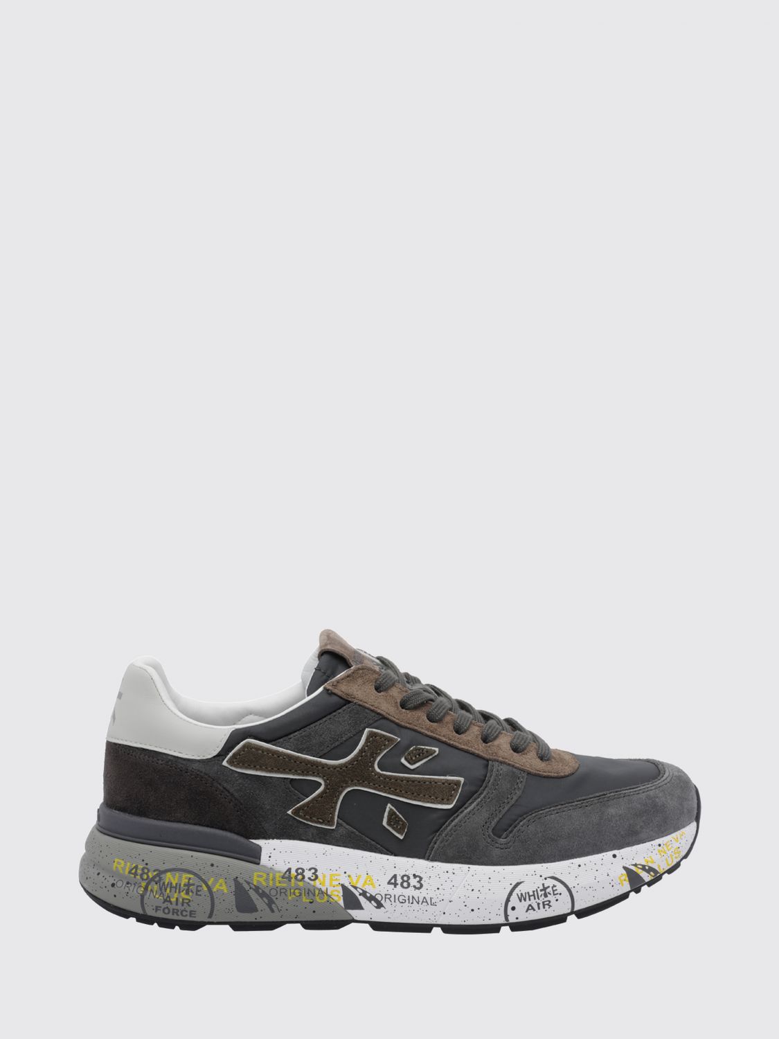 PREMIATA SNEAKERS: Mick Sneaker Premiata aus Veloursleder und Nylon mit Kontrastlogo, Schwarz - Img 1