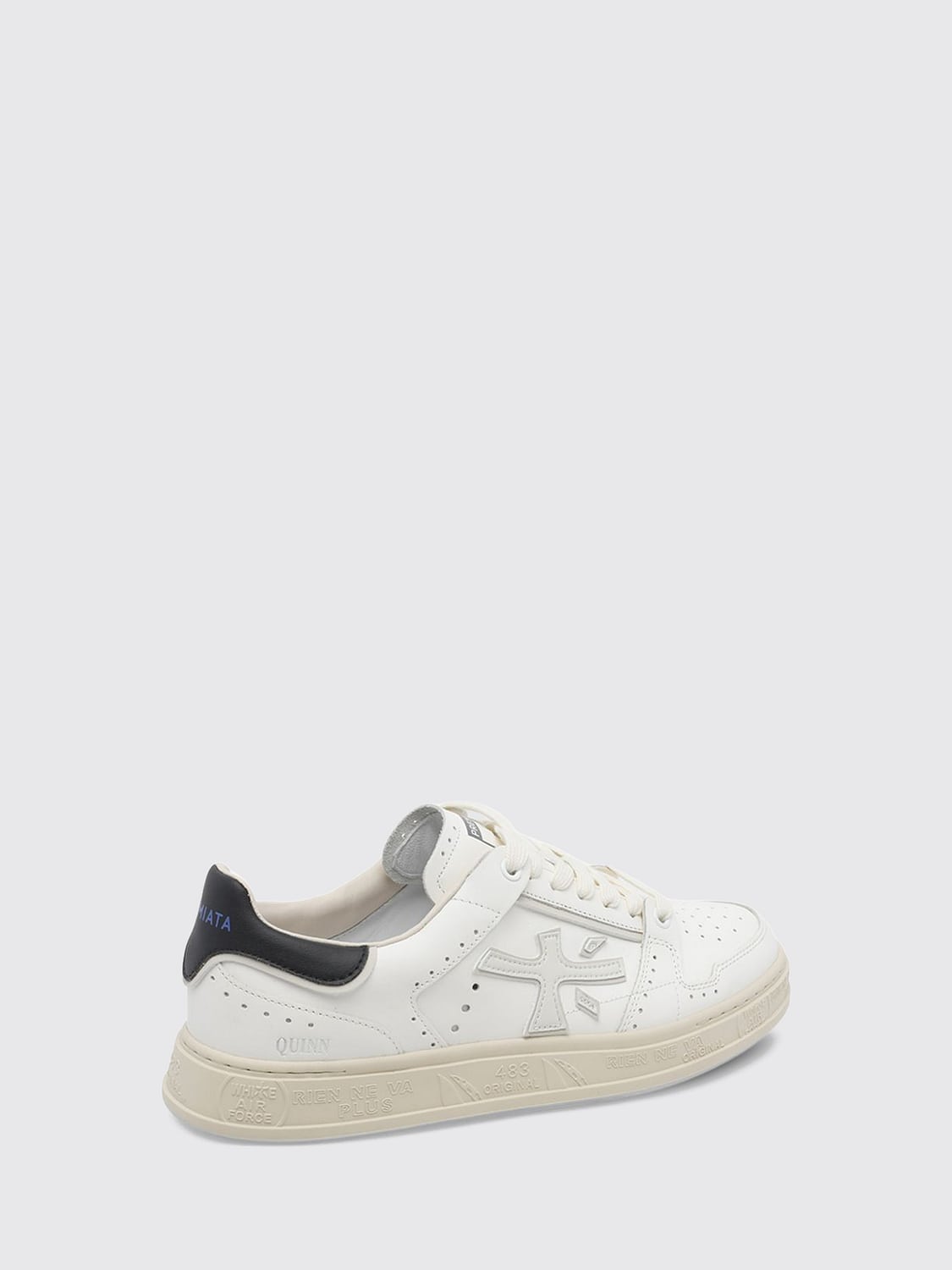 PREMIATA SNEAKERS: Quinn Calfskin Sneakers Premiata with Crackle Leather Details, Bianco 3 - Img 4