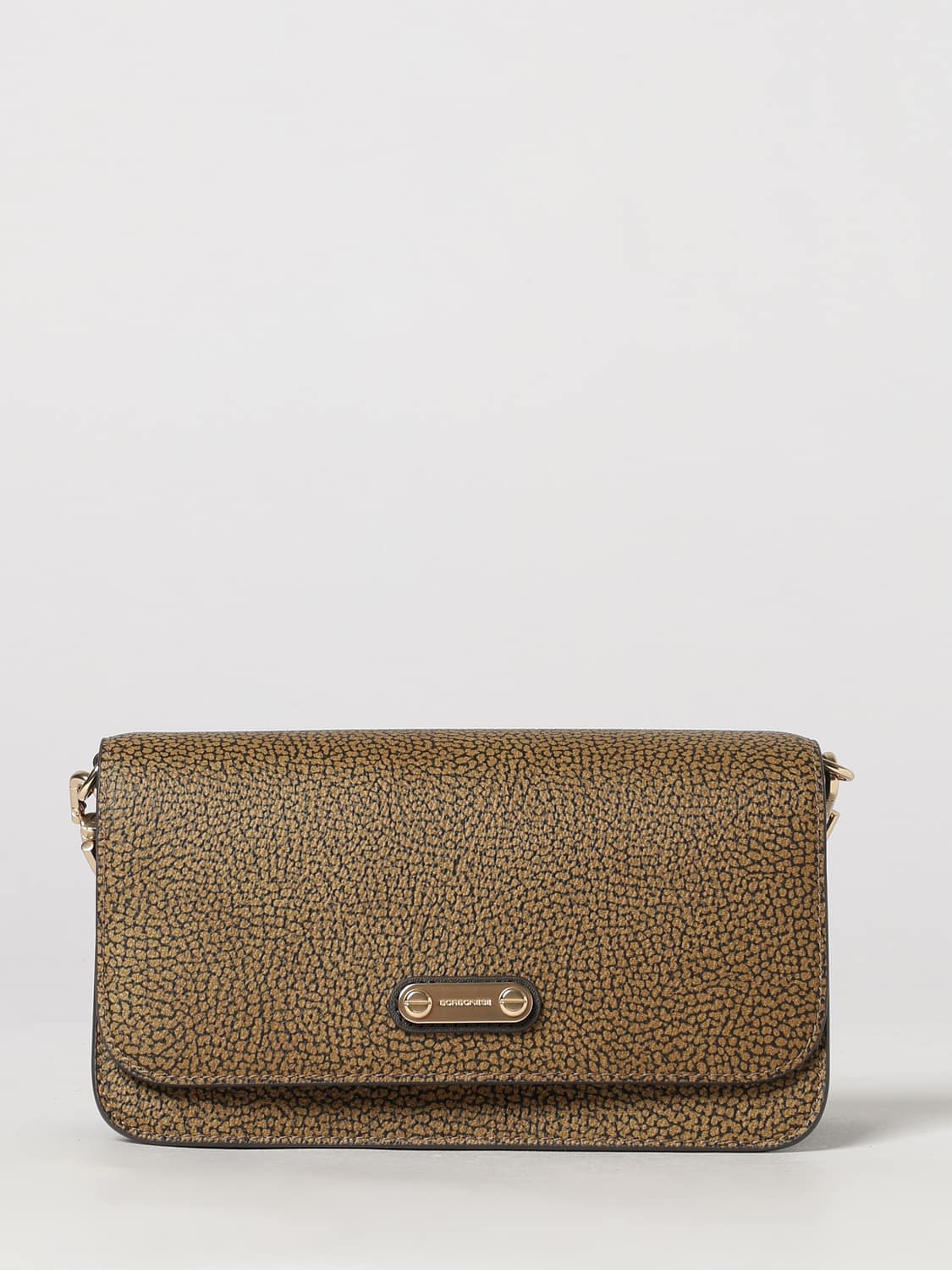BORBONESE MINI BAG: Borbonese Urban Mini Two-Tone Crossbody Bag with Flap Closure, White - Img 1