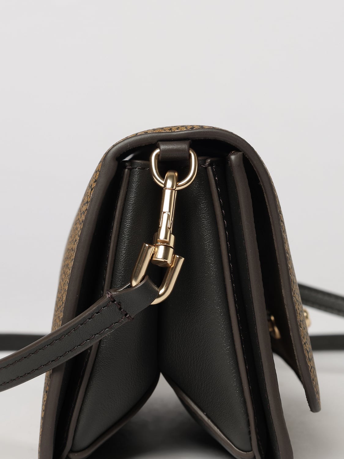 BORBONESE MINI BAG: Borbonese Urban Mini Two-Tone Crossbody Bag with Flap Closure, White - Img 3