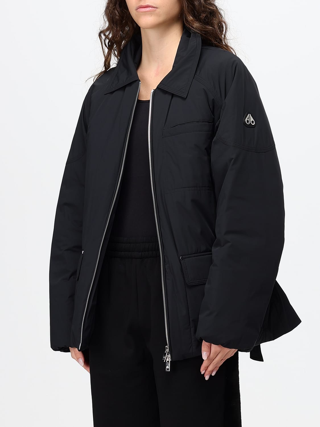 MOOSE KNUCKLES JACKE: Wasserabweisende Kapuzen-Daunenjacke Moose Knuckles mit verstellbarem Gürtel, Schwarz - Img 3
