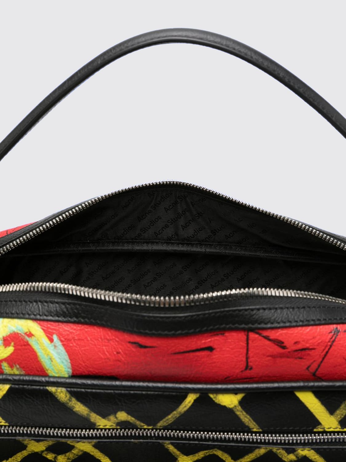 ACNE STUDIOS SHOULDER BAG: Acne Studios Camero Calfskin Leather Camera Bag with Printed Logo, Black - Img 4