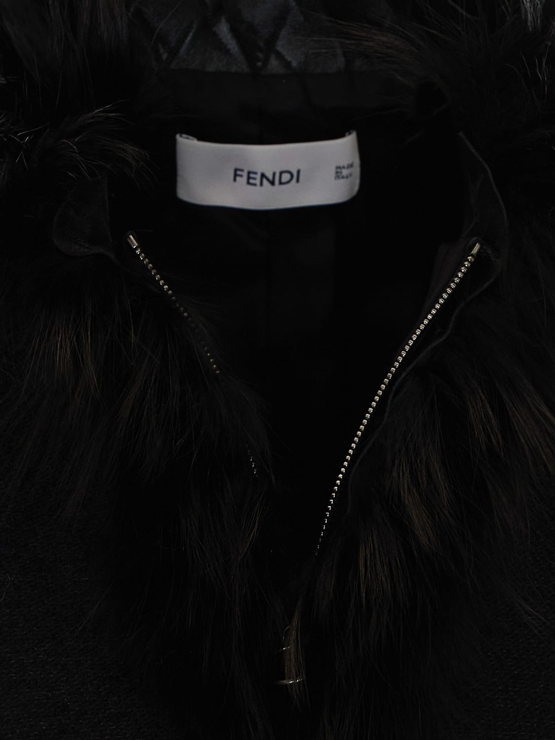 FENDI ABRIGO: Abrigo corto de botonadura sencilla Fendi en mezcla de lana con cuello alto, Negro - Img 4
