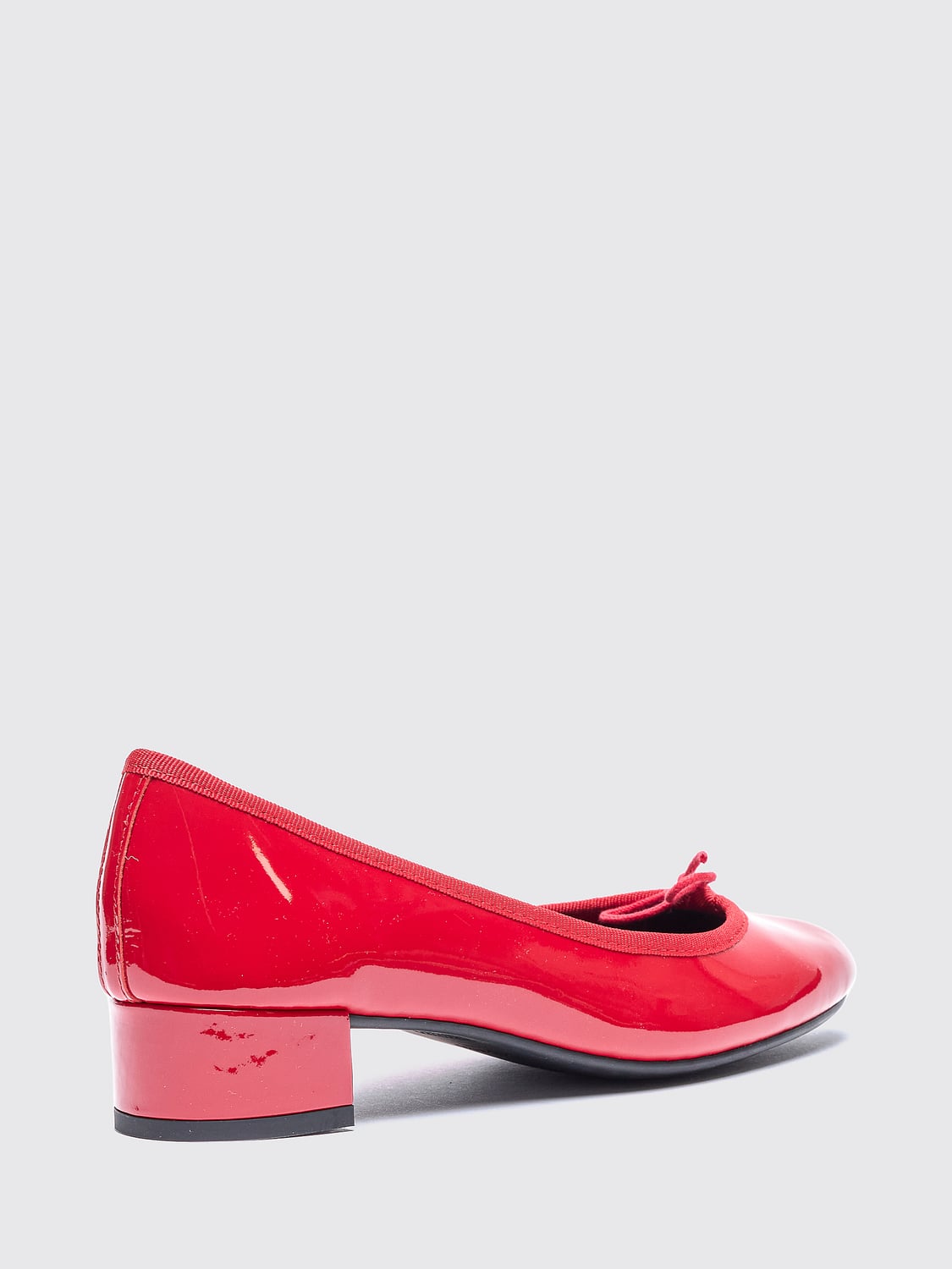 REPETTO BALLERINAS: Camille Lackleder-Ballerinas von Repetto mit runder Kappe und Schleife, Strawberry - Img 3
