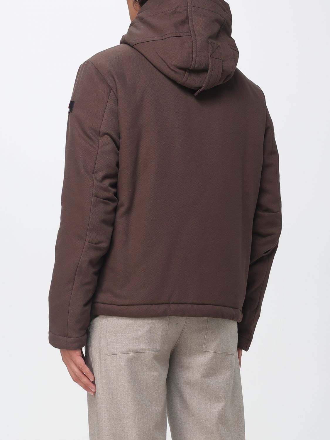 PEUTEREY 재킷: PEUTEREY 듀갈 숏 나일론 윈드브레이커 재킷, 후드 및 PrimaLoft® 패딩, 커피 - Img 2