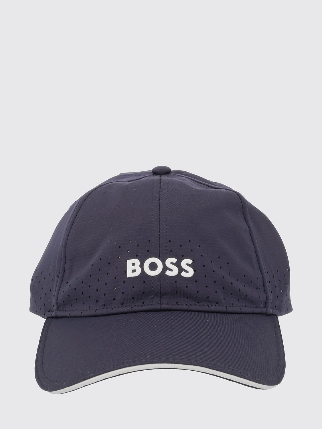 BOSS HAT: BOSS Polyester Baseball Cap with Contrasting Logo and Visor, Blue - Img 1