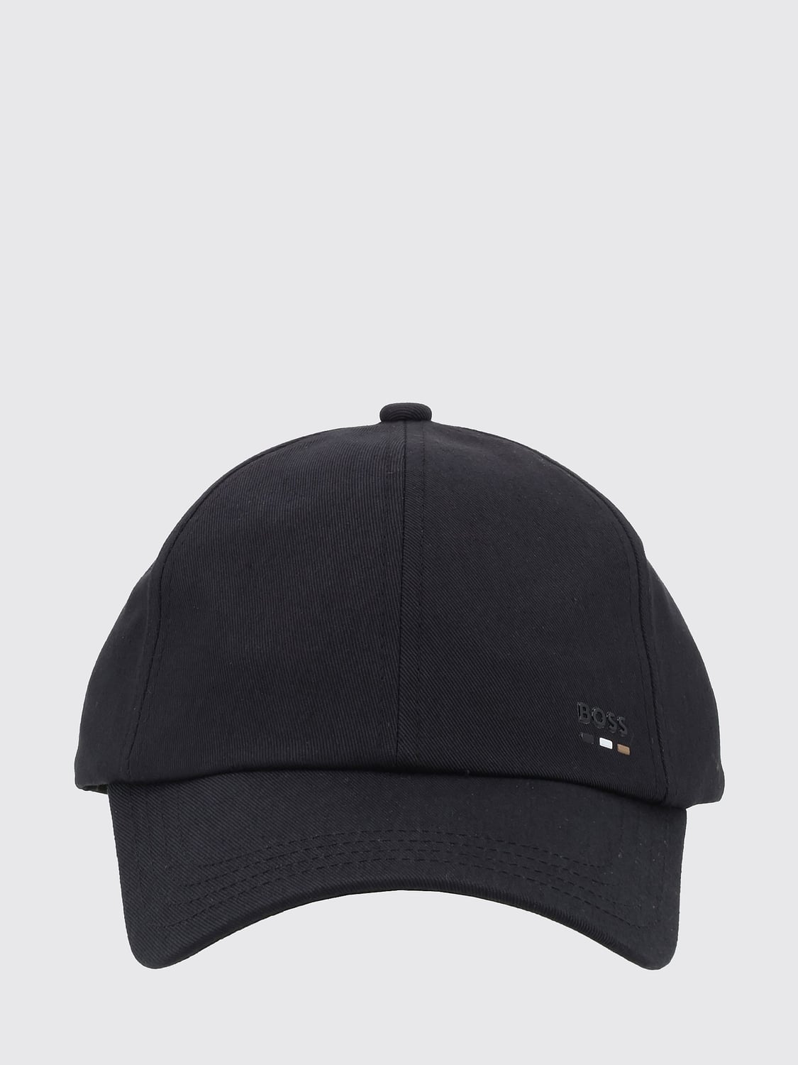 BOSS HAT: BOSS Cotton Baseball Cap with Contrasting Logo and Strap, Black - Img 1