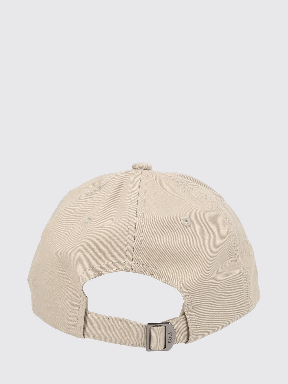 BOSS HAT: BOSS Cotton Baseball Cap with Contrasting Logo and Strap, Beige - Img 2
