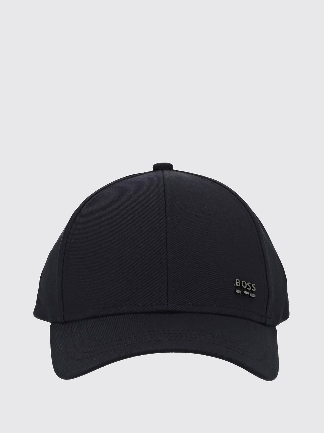 BOSS HAT: BOSS Cotton Baseball Cap with Metallic Logo Application, Black - Img 1