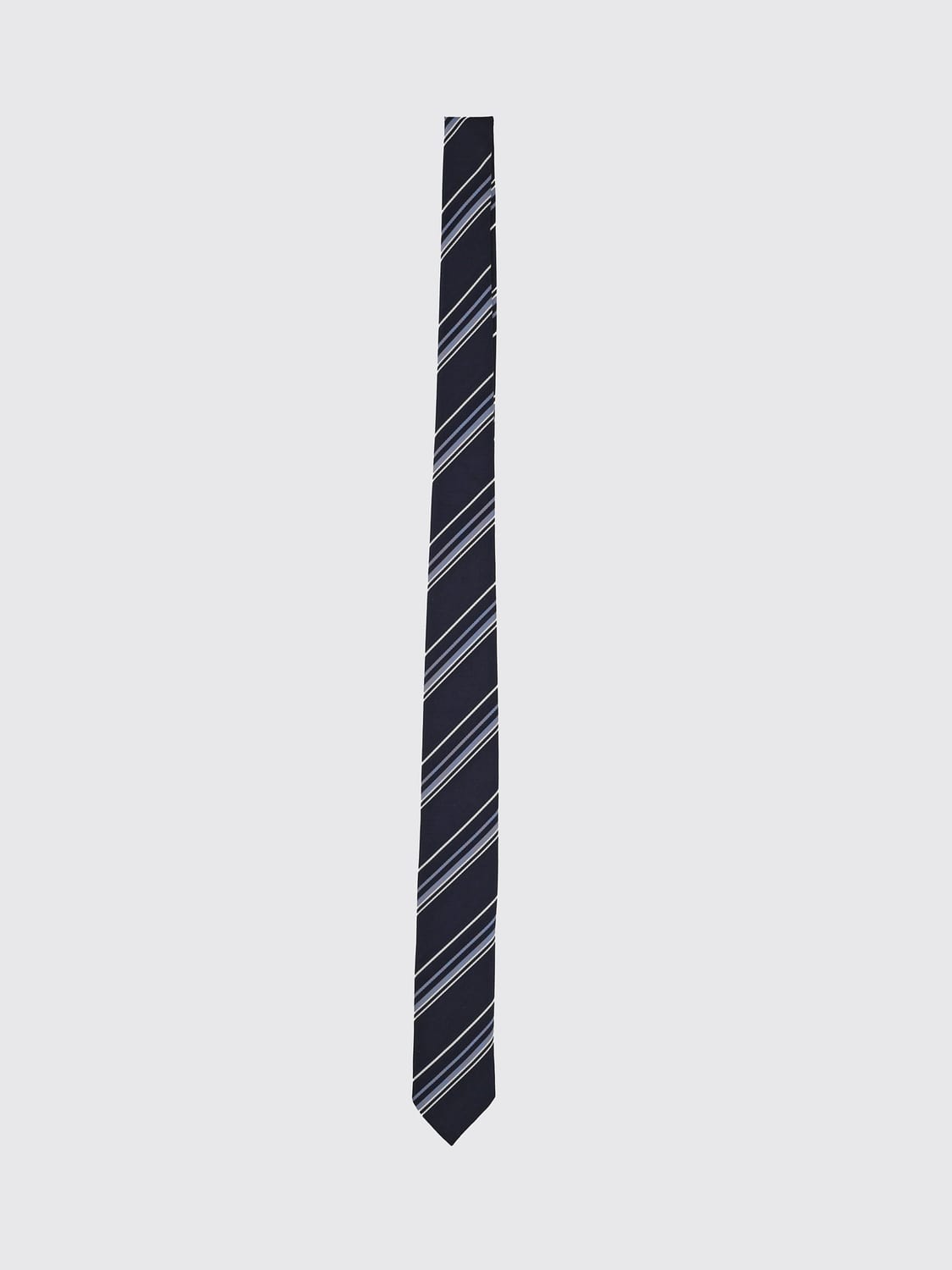 BOSS TIE: BOSS Regimental Striped Pure Silk Tie for Ceremonies, Blue - Img 1