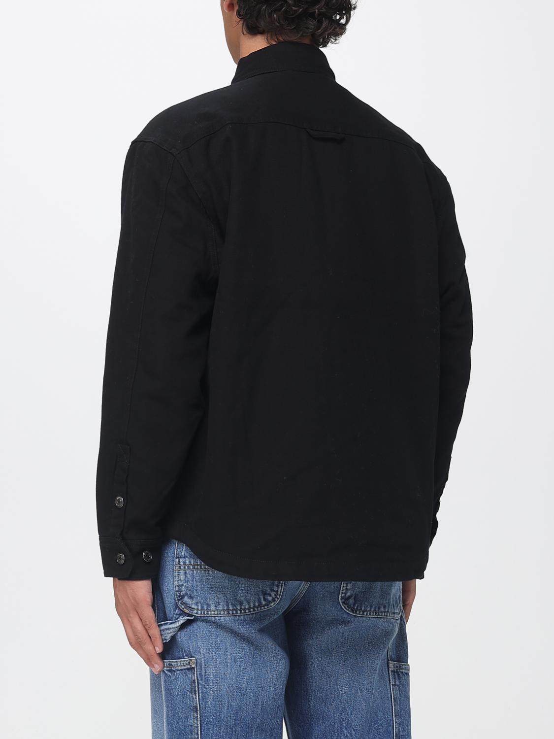CARHARTT WIP CAMISA: Sobrecamisa Carhartt WIP de algodón con bolsillos de parche y hombros caídos, Negro - Img 2
