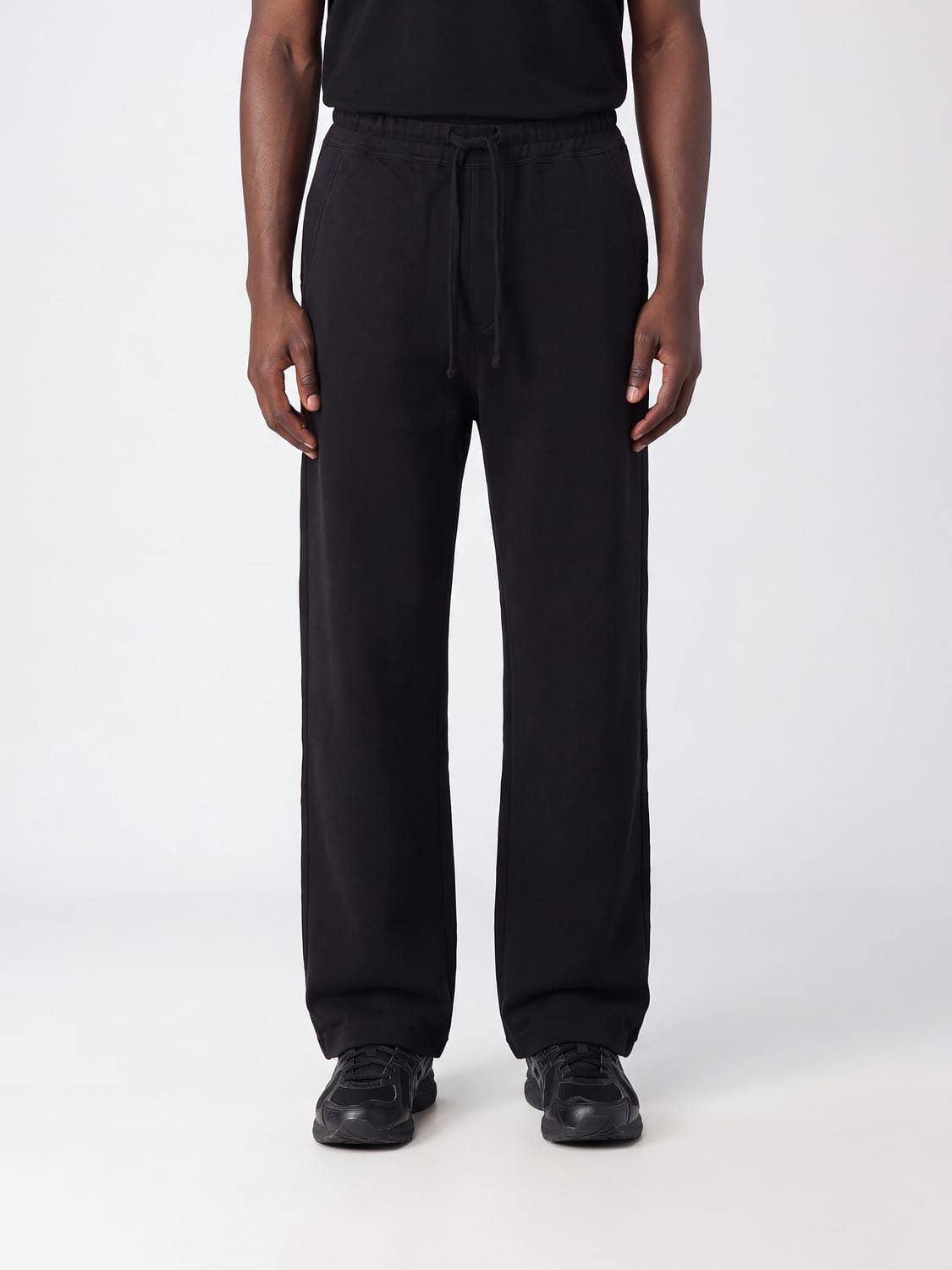 THOM KROM PANTS: Thom Krom Cotton-Blend Joggers with Patch Pockets, Black 1 - Img 1