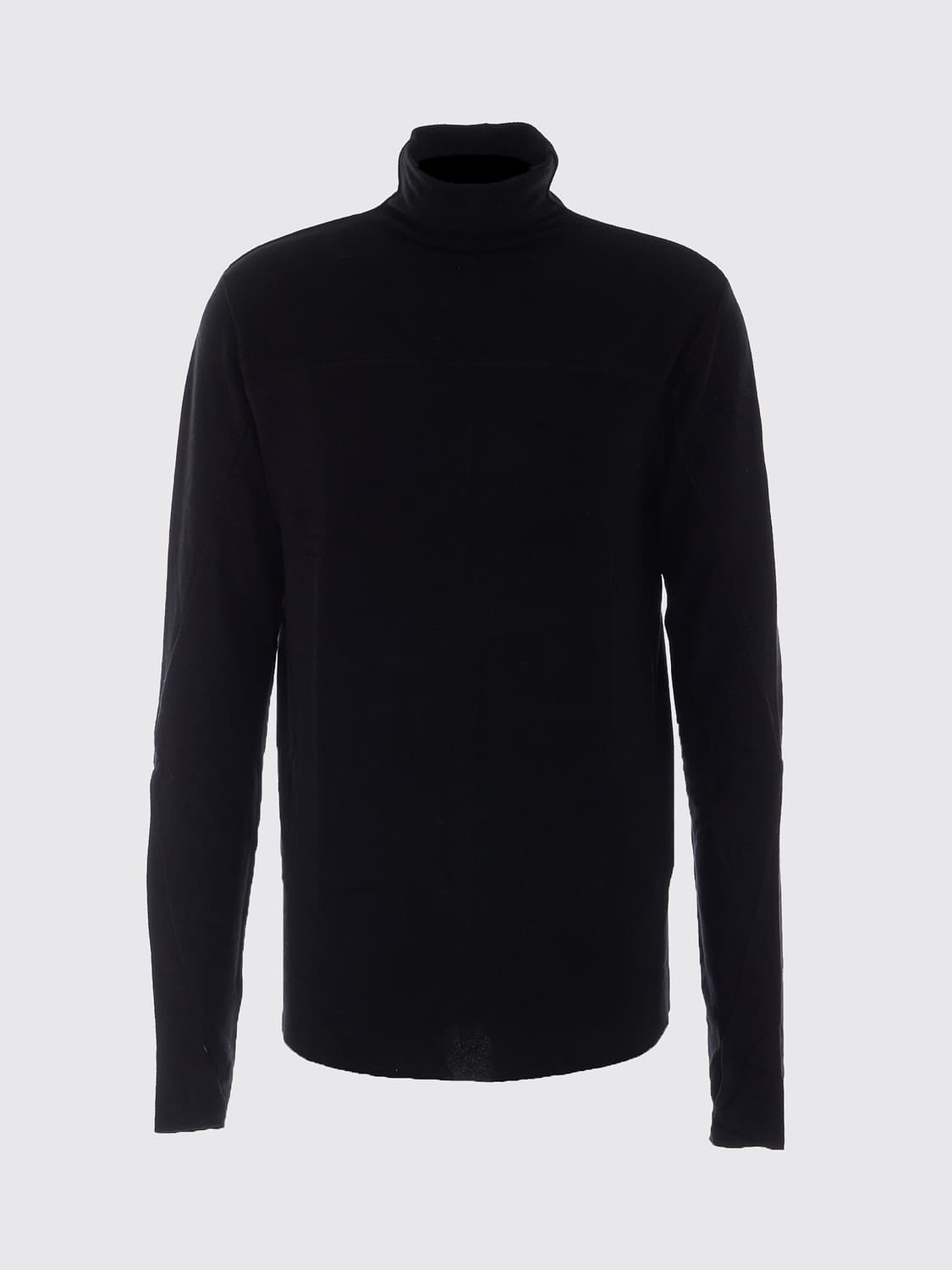 THOM KROM MAGLIA: Maglia dolcevita Thom Krom in viscosa con finiture a costine, Nero 1 - Img 2