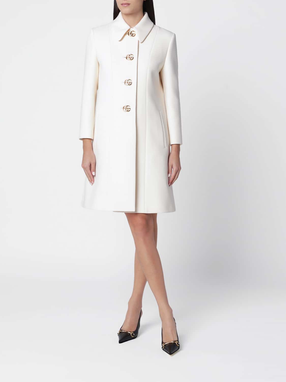 GUCCI CAPPOTTO: Cappotto donna Gucci, Bianco - Img 1