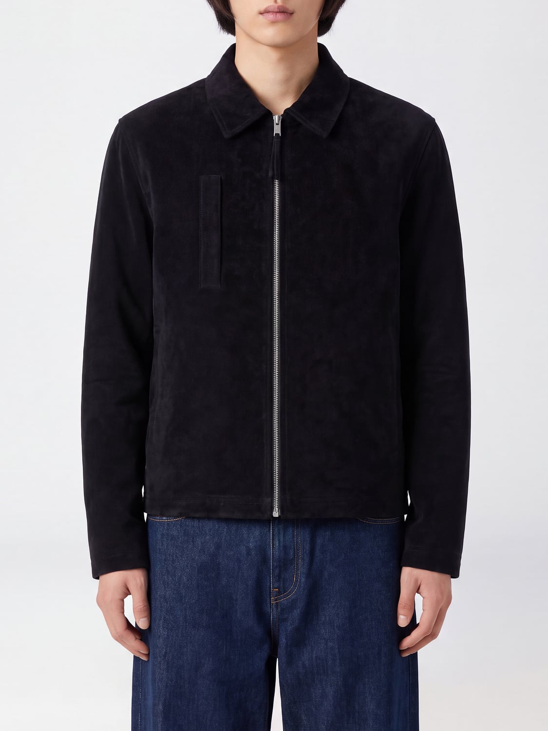 THOM KROM JACKET: Thom Krom Slim-Fit Cotton Denim Shirt Jacket with Zip, Black - Img 1