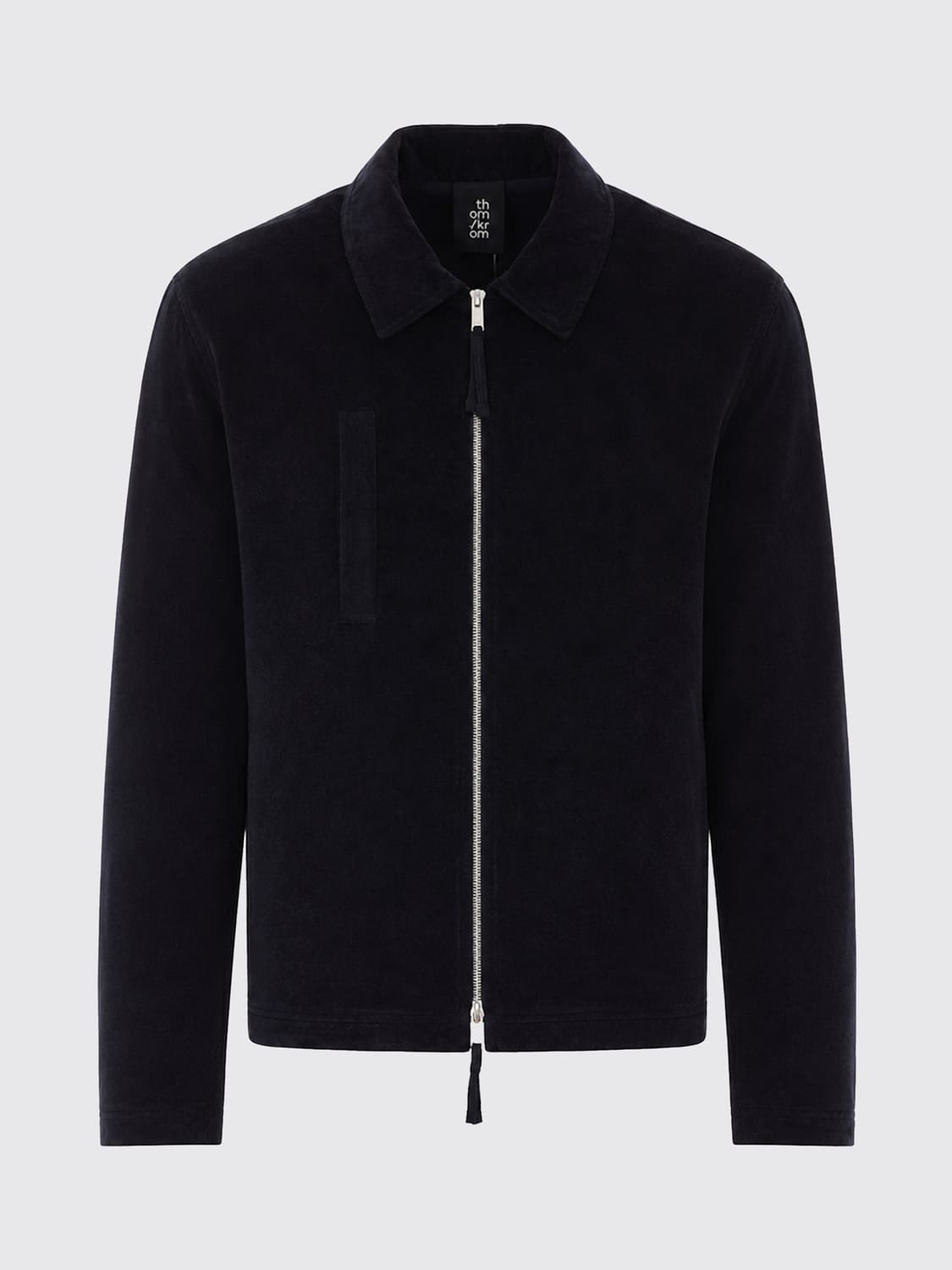 THOM KROM JACKET: Thom Krom Slim-Fit Cotton Denim Shirt Jacket with Zip, Black - Img 2