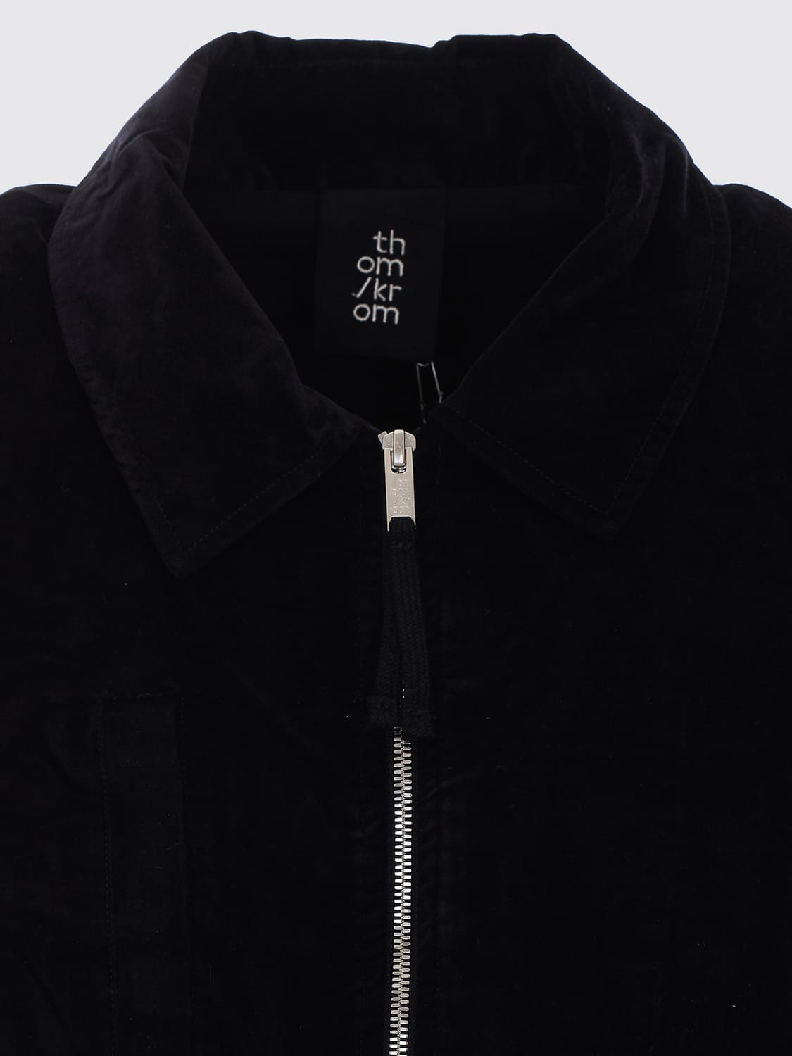 THOM KROM JACKET: Thom Krom Slim-Fit Cotton Denim Shirt Jacket with Zip, Black - Img 4