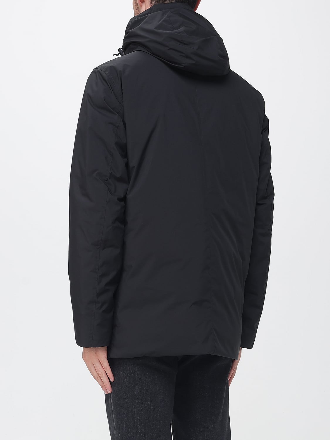 WOOLRICH MANTEL: Woolrich Wasserabweisender kurzer Parka mit Entendaunenfüllung und Kapuze, Schwarz - Img 2