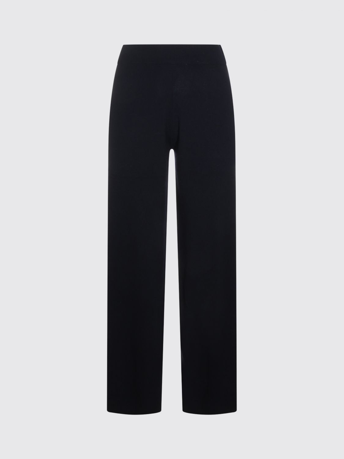 ALLUDE PANTALONES: Pantalones de chándal anchos Allude de punto de lana y cachemir con cintura alta, Negro - Img 2