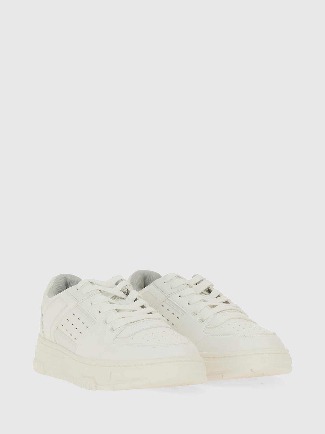 HUGO BASKETS: Baskets basses Yarrow Hugo en polyester avec bout rond et semelle en caoutchouc, Blanc - Img 2