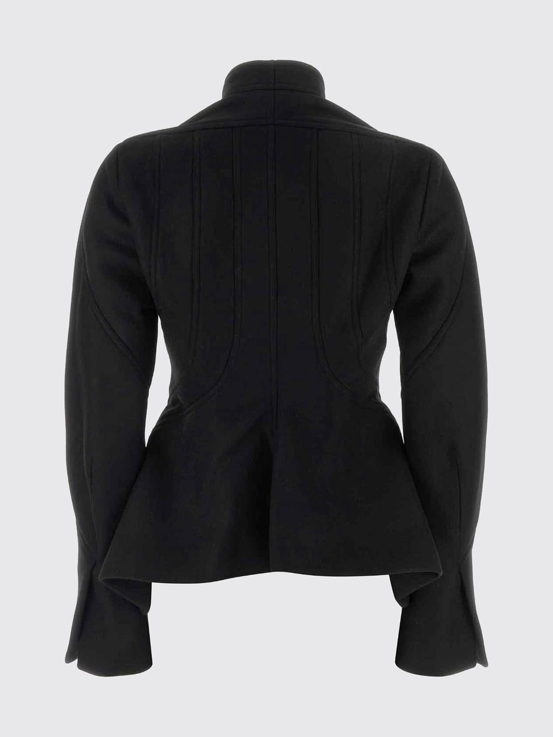 RICK OWENS CHAQUETA: Blazer de botonadura sencilla Rick Owens de lana con cuello chal y cierre oculto, Negro - Img 3