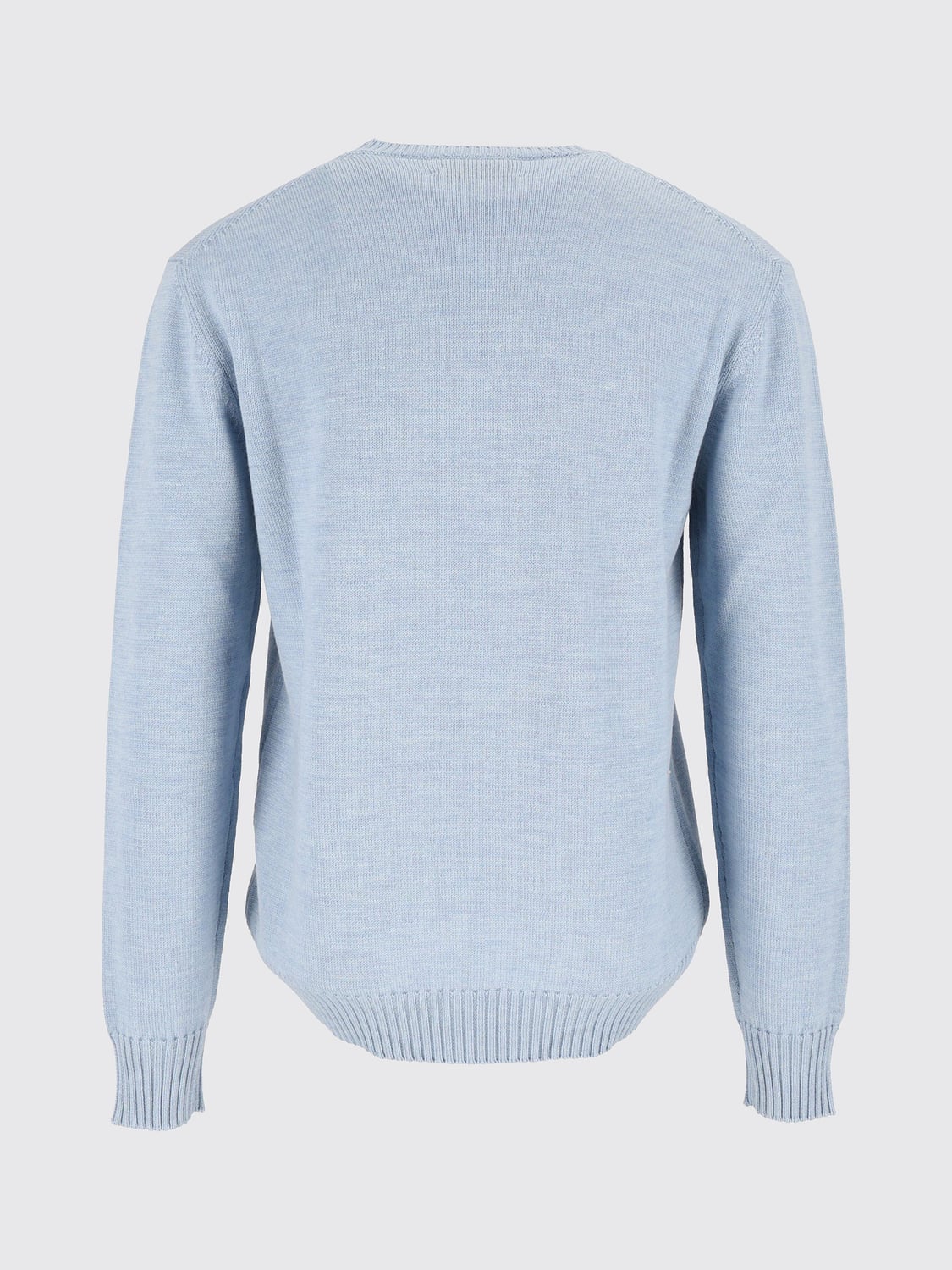 BALLANTYNE PULLOVER: Ballantyne Rundhalspullover aus Merinowolle mit gerippten Bündchen, Hellblau - Img 3