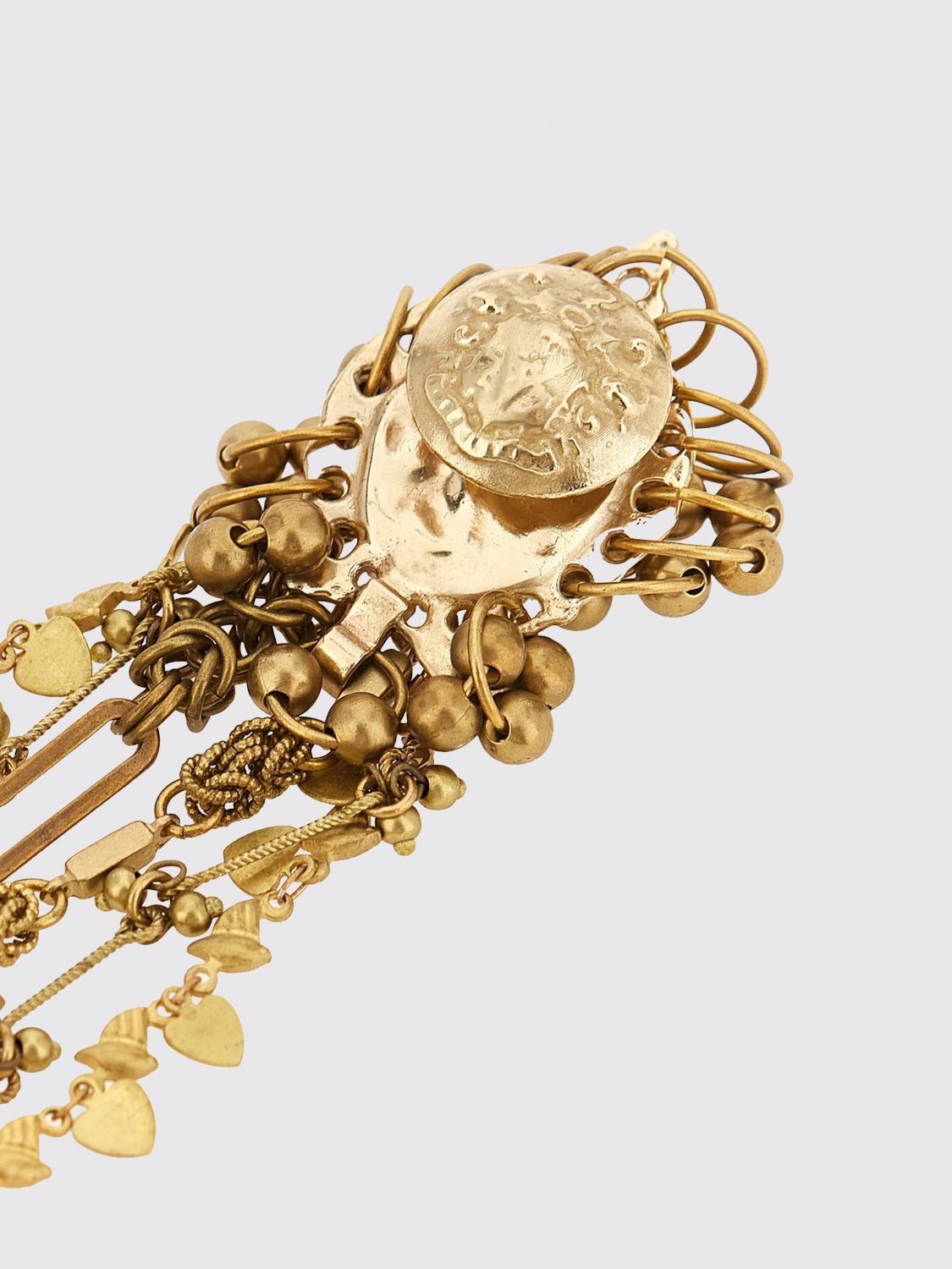 DRIES VAN NOTEN SCHMUCK: Hängeohrringe für den Abend Dries Van Noten aus verchromtem Messing, Gold - Img 2