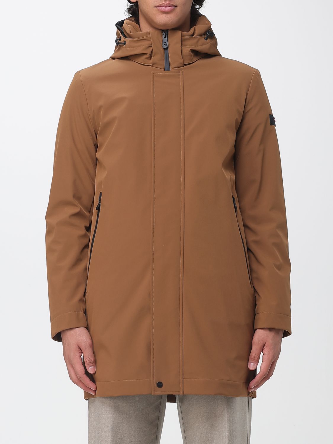 PEUTEREY 재킷: PEUTEREY Albali PrimaLoft® 패딩 후드 숏 윈드브레이커 재킷, 월넛 - Img 1