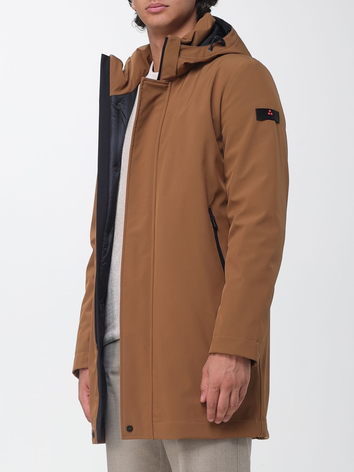 PEUTEREY 재킷: PEUTEREY Albali PrimaLoft® 패딩 후드 숏 윈드브레이커 재킷, 월넛 - Img 3