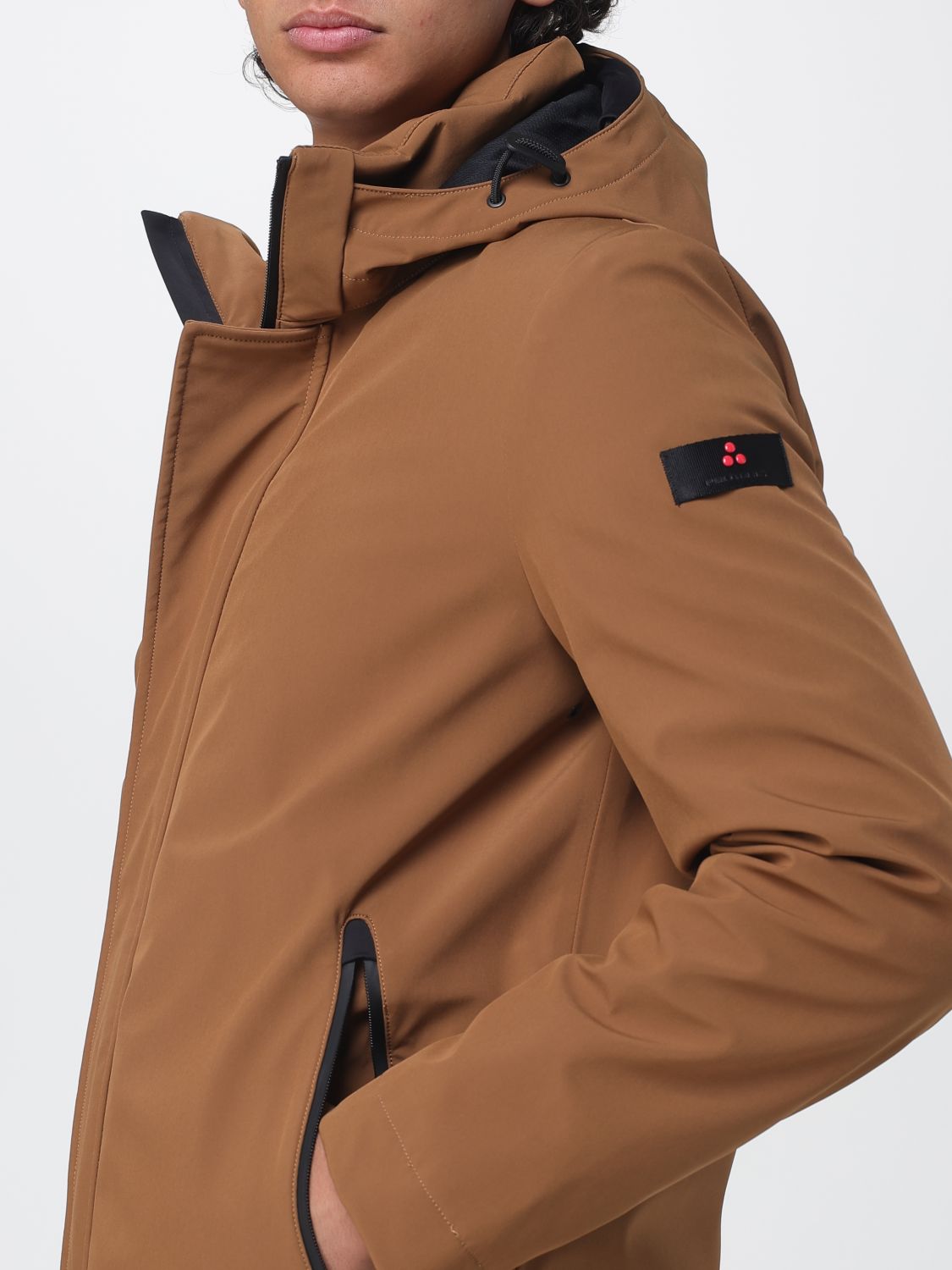 PEUTEREY 재킷: PEUTEREY Albali PrimaLoft® 패딩 후드 숏 윈드브레이커 재킷, 월넛 - Img 4