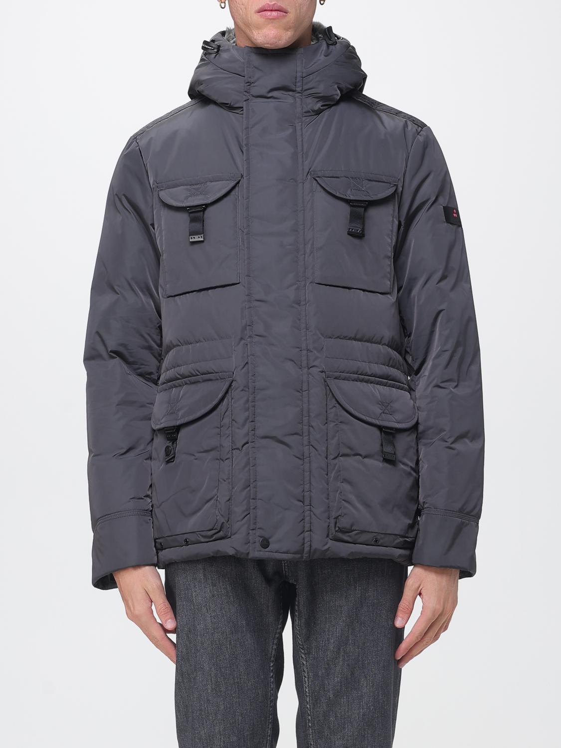 PEUTEREY JACKET: Aiptek Padded Jacket Peuterey in Nylon with Removable Fur Collar, Grey - Img 1