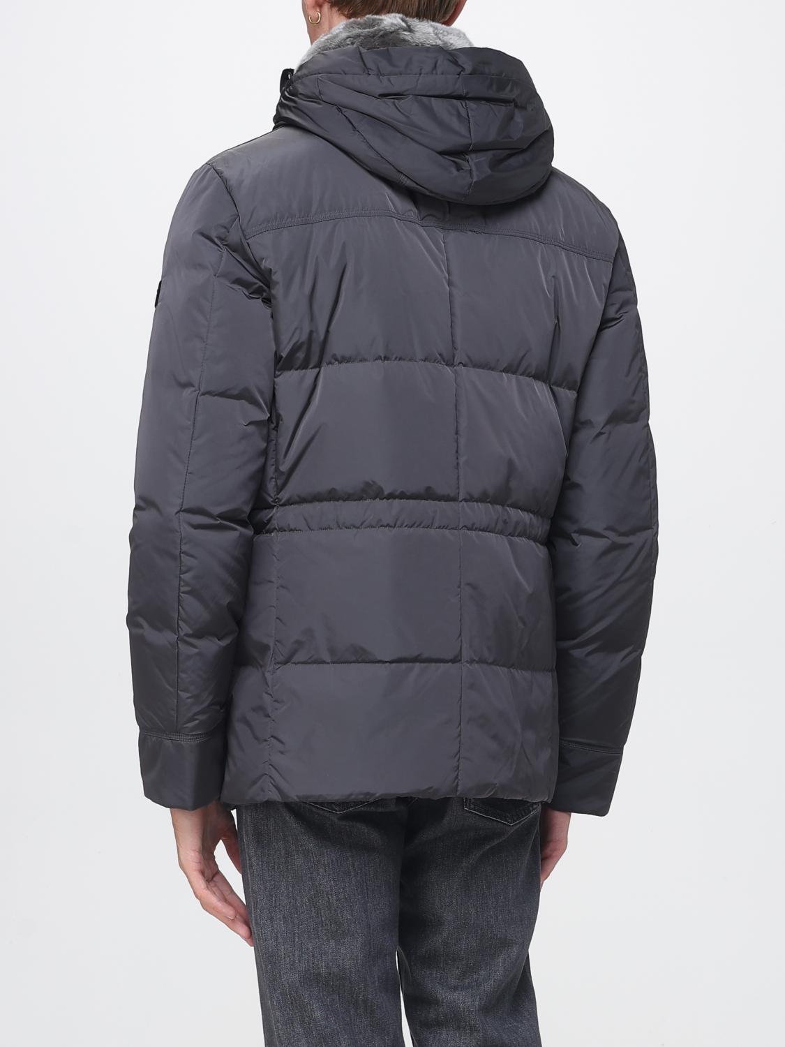 PEUTEREY JACKET: Aiptek Padded Jacket Peuterey in Nylon with Removable Fur Collar, Grey - Img 2