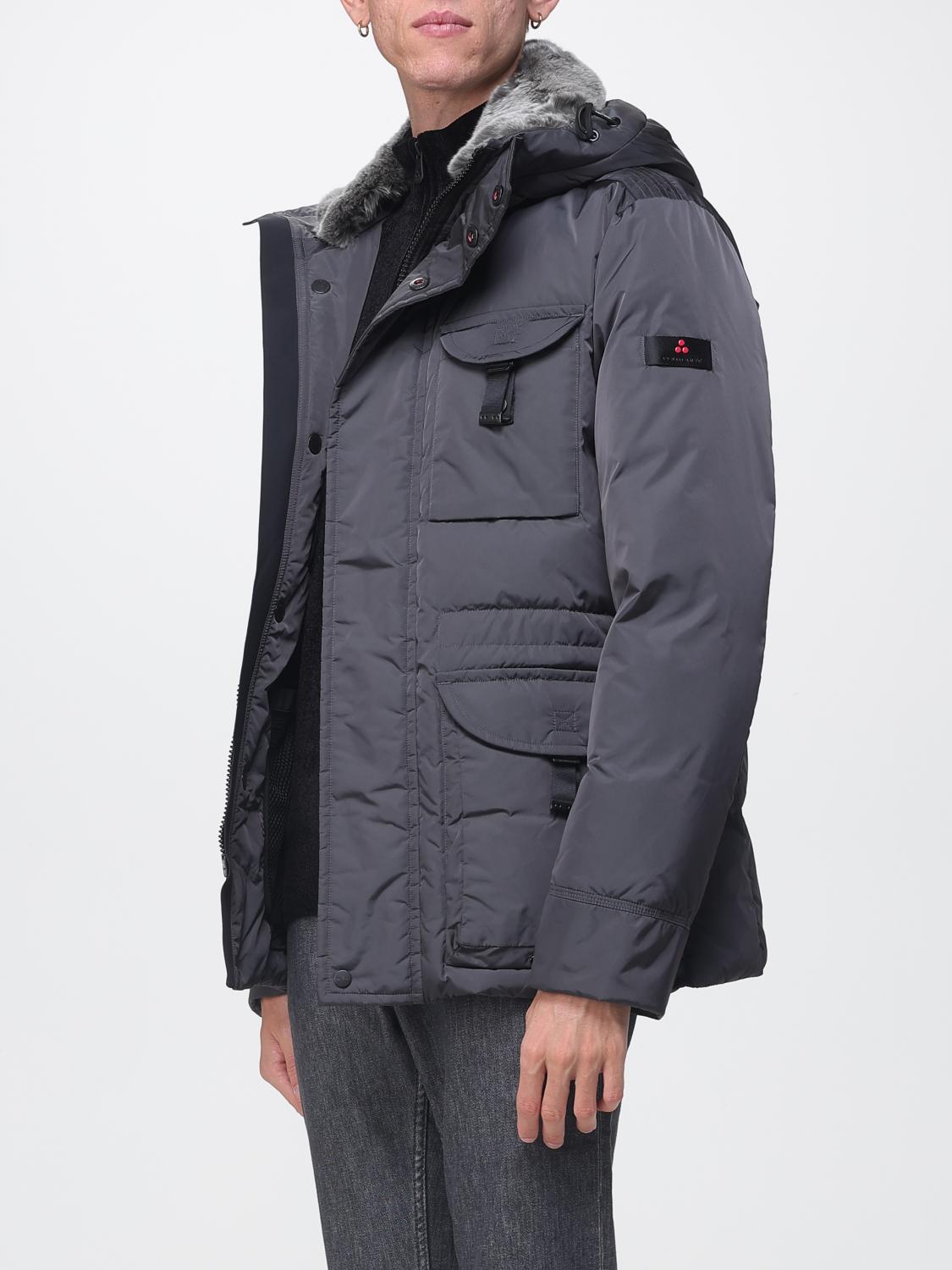 PEUTEREY JACKET: Aiptek Padded Jacket Peuterey in Nylon with Removable Fur Collar, Grey - Img 3