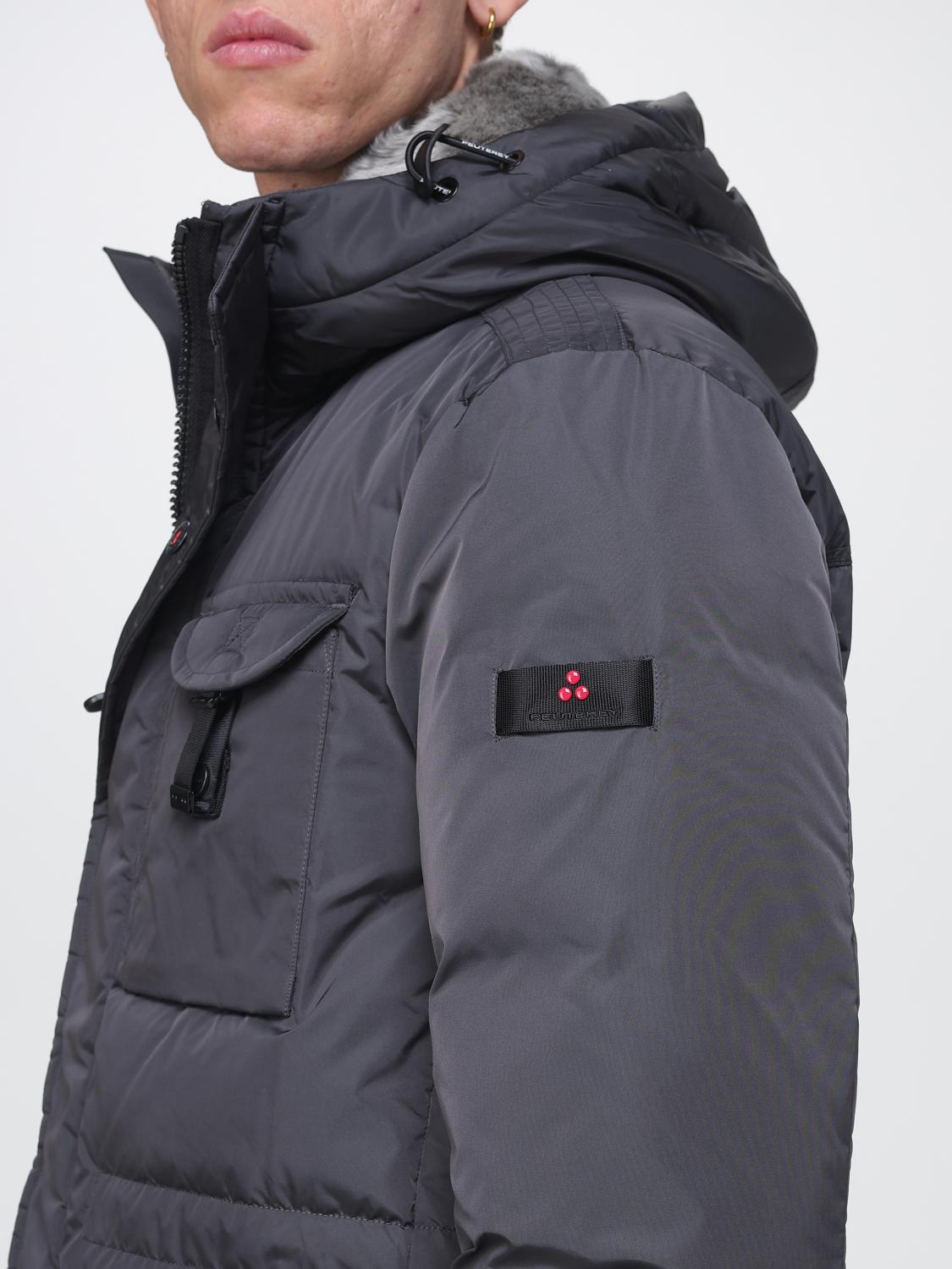 PEUTEREY JACKET: Aiptek Padded Jacket Peuterey in Nylon with Removable Fur Collar, Grey - Img 4