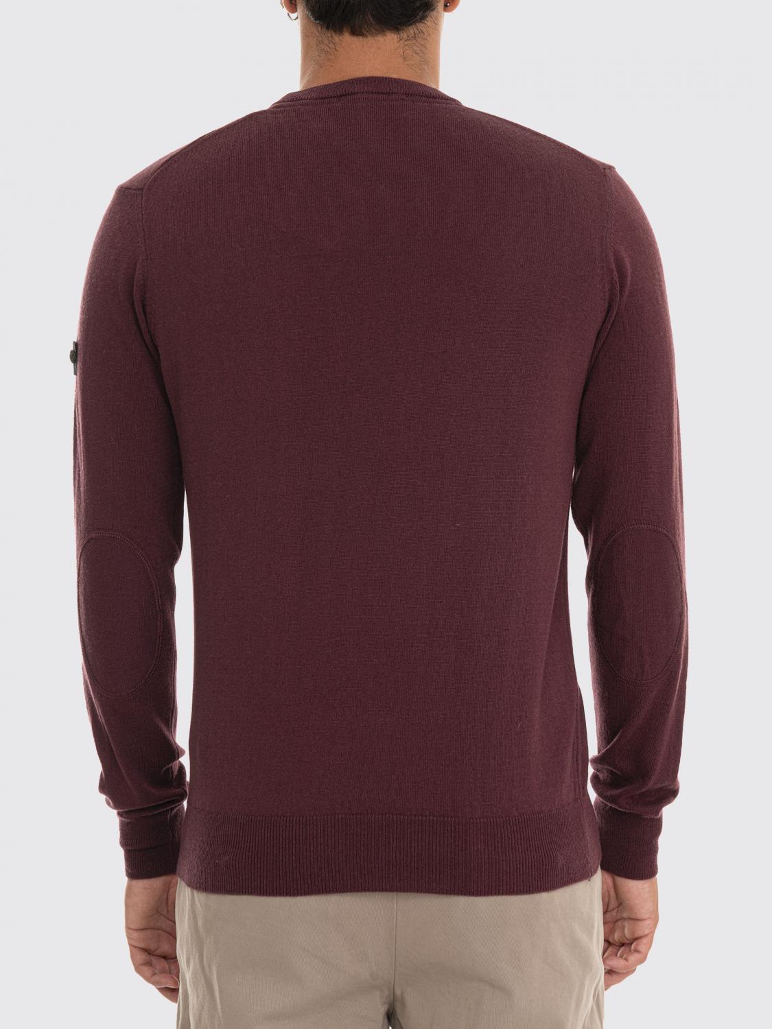 PEUTEREY SWEATER: Crewneck Jumper Peuterey in a cotton and wool blend with an applied logo, Burgundy - Img 2