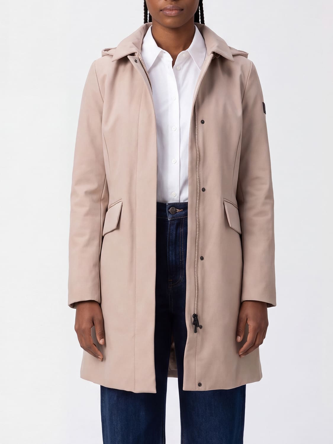 PEUTEREY GIACCA: Giacca a vento Telia Peuterey slim fit idrorepellente con cappuccio, Beige - Img 1