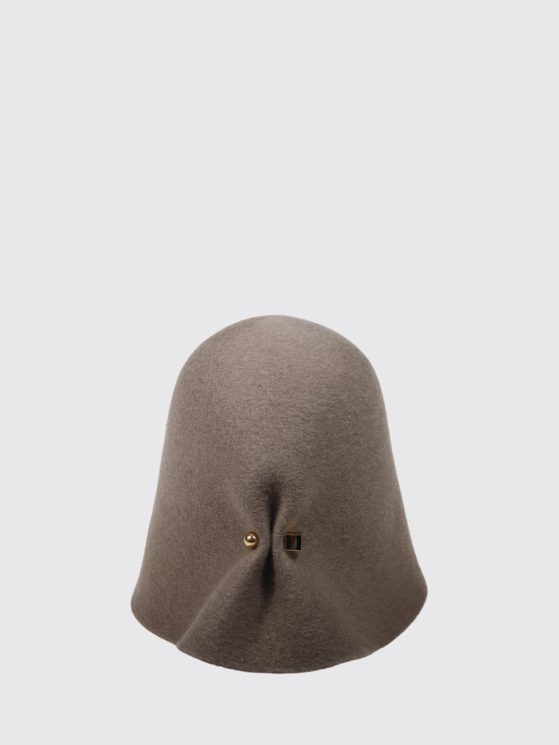 JACQUEMUS HUT: Glockenhut Jacquemus aus Merinowolle mit Piercing-Detail, Nude - Img 3