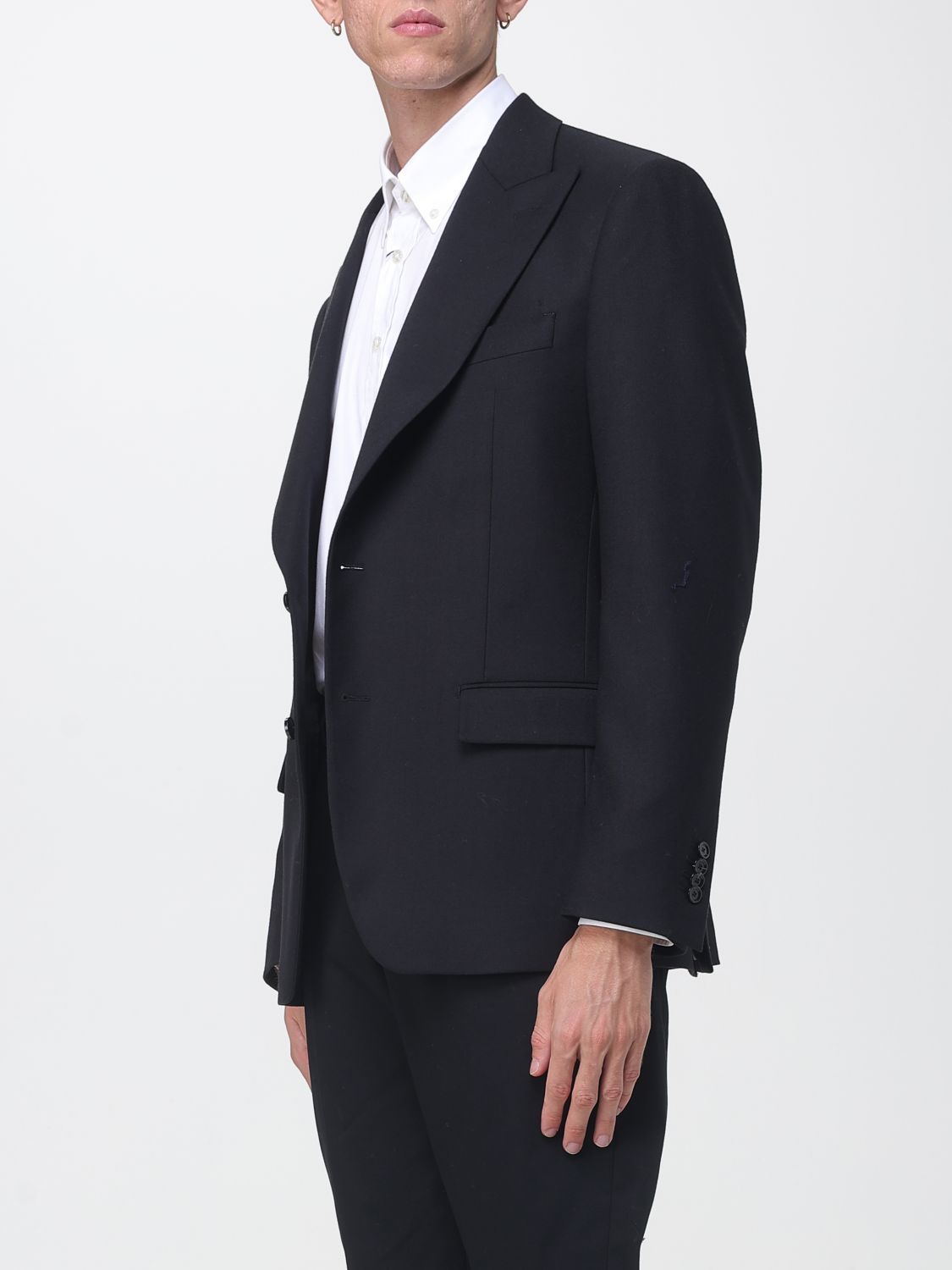 LARDINI JACKET: Lardini Elegant Single-Breasted Blazer with Peak Lapels for Ceremonies, Black - Img 3