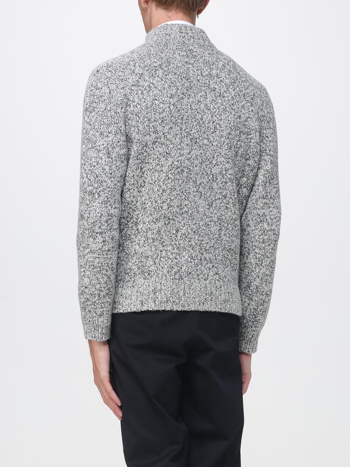 LARDINI PULL: Cardigan Lardini en laine avec col roulé montant et fermeture zippée, Blanc - Img 2