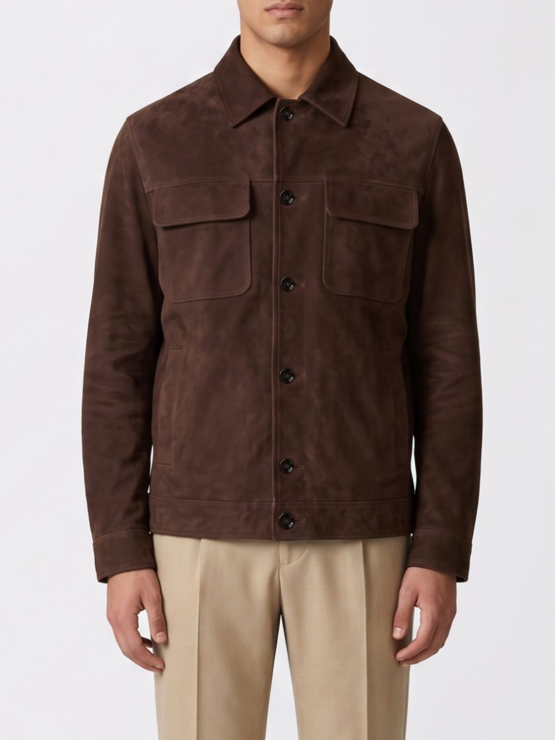 LARDINI JACKET: Jacket men Lardini, Brown - Img 1