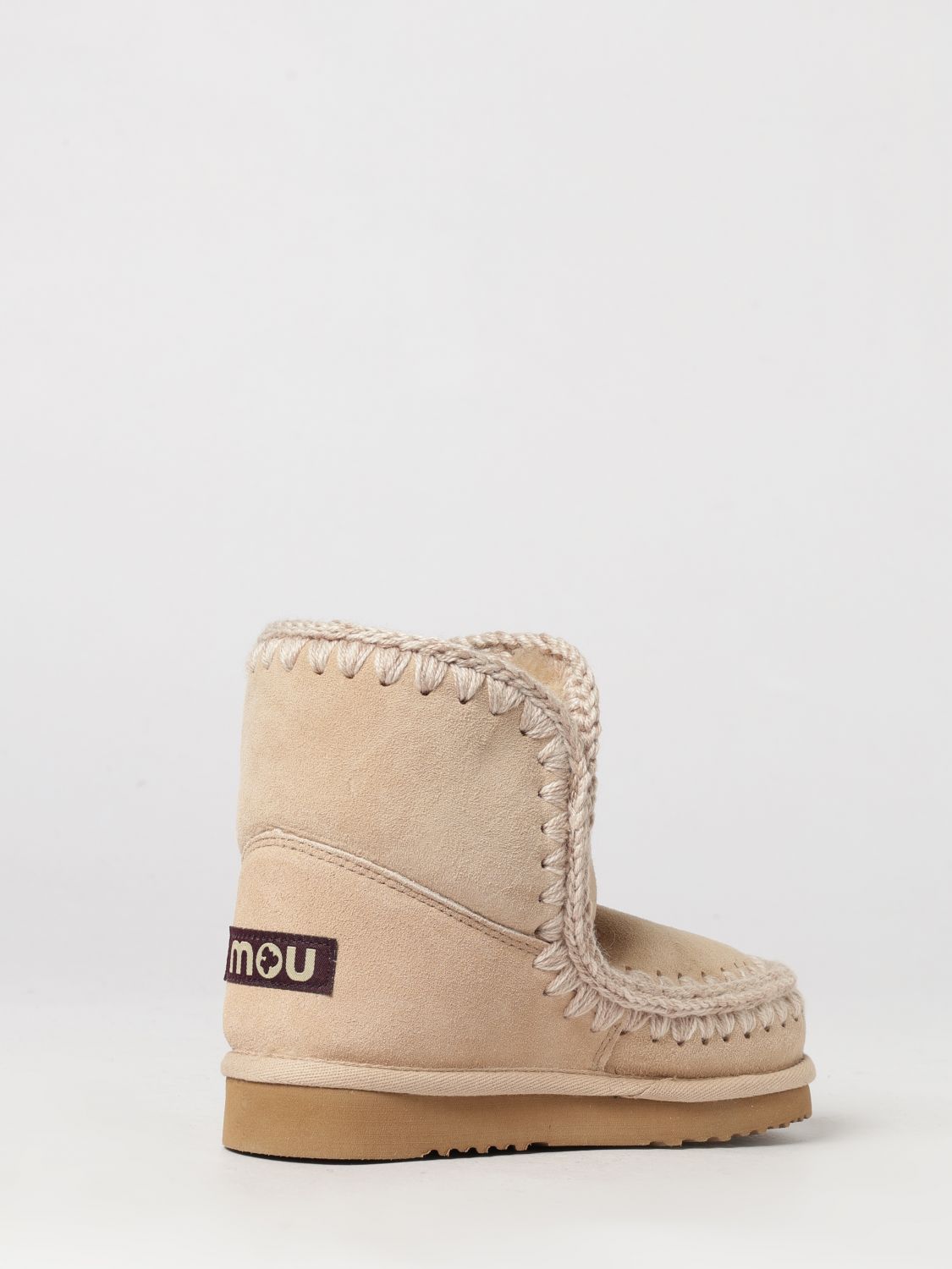 MOU STIEFEL: Eskimo Wildlederstiefeletten MOU mit Kontrastnähten und Wollfutter, Pink - Img 3